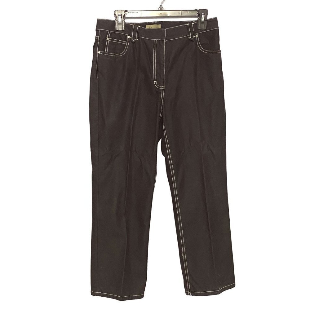 i.e. relaxed Vintage 90's Jeans Black with Contrasting Thread Women's Size 10‎